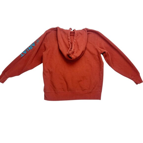Ariat Embroidered Orange Hoodie Size M - Picture 2 of 5